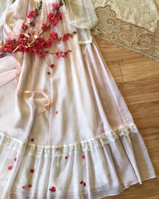 Load image into Gallery viewer, 1970’s vintage Tea Rose Pink Voile Gunne Sax dress Romantic Renaissance Bridal Collection
