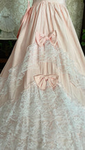 Load image into Gallery viewer, Stunning 1980’s Vintage Pink Lace and Taffeta Strapless Dream Dress
