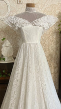 Load image into Gallery viewer, 1970’s Vintage White Lace Dress by Candi Jones
