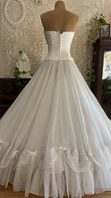 Load image into Gallery viewer, Stunning 1950’s 1960’s Vintage White Chiffon and Satin Bridal Dress
