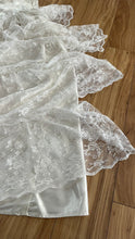 Load image into Gallery viewer, Darling 1980’s Vintage White Satin and Lace Sweetheart Dress
