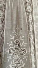 Load image into Gallery viewer, Antique 1900’s Edwardian Era White Fluer De Lis Lace Dress
