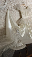 Load image into Gallery viewer, Incredible 1950’s Vintage Liquid Satin and Lace Bridal Dress by Emma Domb
