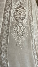 Load image into Gallery viewer, Antique 1900’s Edwardian Era White Fluer De Lis Lace Dress
