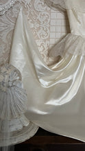 Load image into Gallery viewer, Incredible 1950’s Vintage Liquid Satin and Lace Bridal Dress by Emma Domb
