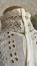 Load image into Gallery viewer, Antique 1900’s Edwardian White Eyelet Lace Dress
