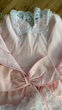 Load image into Gallery viewer, Stunning 1980’s Vintage Pink Lace and Taffeta Strapless Dream Dress
