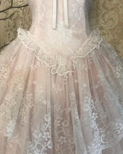 Load image into Gallery viewer, Dreamiest 1980’s Vintage Pink Satin and Lace Sweetheart Gown
