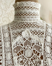 Load image into Gallery viewer, Antique 1900’s Edwardian White Eyelet Lace Dress
