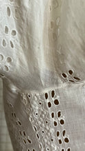 Load image into Gallery viewer, Antique 1900’s Edwardian White Eyelet Lace Dress
