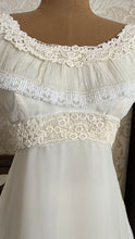 Load image into Gallery viewer, Beautiful 1960’s Vintage Chiffon Bridal Gown with Amazing Train
