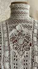 Load image into Gallery viewer, Antique 1900’s Edwardian White Eyelet Lace Dress
