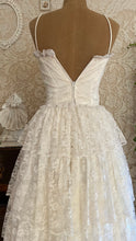 Load image into Gallery viewer, Darling 1980’s Vintage White Satin and Lace Sweetheart Dress
