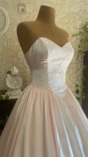 Load image into Gallery viewer, Sweetest 1980’s Vintage Pale Pink Satin and White Lace Dream Dress with Jacket
