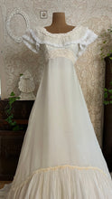 Load image into Gallery viewer, Beautiful 1960’s Vintage Chiffon Bridal Gown with Amazing Train
