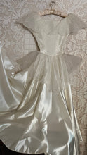 Load image into Gallery viewer, Incredible 1950’s Vintage Liquid Satin and Lace Bridal Dress by Emma Domb
