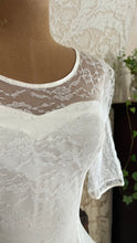 Load image into Gallery viewer, Beautiful 1960’s Vintage Illusion Lace Bridal Gown
