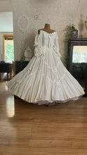 Load image into Gallery viewer, Fairytale 1984 Vintage Old Stock Off the Shoulder White Cotton Bridal Gown by Laura Ashley
