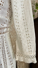 Load image into Gallery viewer, Antique 1900’s Edwardian White Eyelet Lace Dress
