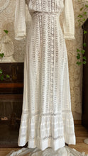 Load image into Gallery viewer, Antique 1900’s Edwardian White Eyelet Lace Dress
