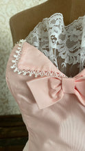 Load image into Gallery viewer, Stunning 1980’s Vintage Pink Lace and Taffeta Strapless Dream Dress
