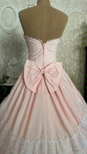 Load image into Gallery viewer, Stunning 1980’s Vintage Pink Lace and Taffeta Strapless Dream Dress
