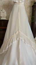 Load image into Gallery viewer, Beautiful 1960’s Vintage Chiffon Bridal Gown with Amazing Train
