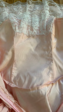 Load image into Gallery viewer, Stunning 1980’s Vintage Pink Lace and Taffeta Strapless Dream Dress
