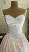 Load image into Gallery viewer, Sweetest 1980’s Vintage Pale Pink Satin and White Lace Dream Dress with Jacket
