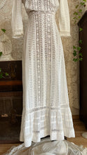 Load image into Gallery viewer, Antique 1900’s Edwardian White Eyelet Lace Dress
