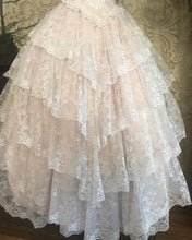 Load image into Gallery viewer, Dreamiest 1980’s Vintage Pink Satin and Lace Sweetheart Gown
