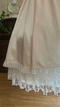 Load image into Gallery viewer, Sweetest 1980’s Vintage Pale Pink Satin and White Lace Dream Dress with Jacket
