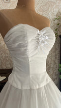 Load image into Gallery viewer, Stunning 1950’s 1960’s Vintage White Chiffon and Satin Bridal Dress
