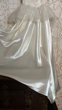 Load image into Gallery viewer, Incredible 1950’s Vintage Liquid Satin and Lace Bridal Dress by Emma Domb
