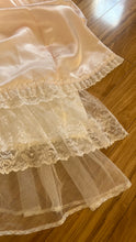 Load image into Gallery viewer, Sweetest 1980’s Vintage Pale Pink Satin and White Lace Dream Dress with Jacket
