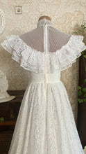 Load image into Gallery viewer, 1970’s Vintage White Lace Dress by Candi Jones
