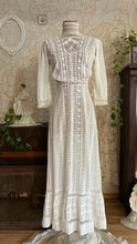 Load image into Gallery viewer, Antique 1900’s Edwardian White Eyelet Lace Dress
