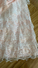 Load image into Gallery viewer, Stunning 1980’s Vintage Pink Lace and Taffeta Strapless Dream Dress
