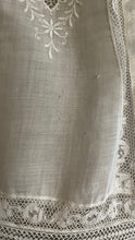 Load image into Gallery viewer, Antique 1900’s Edwardian Era White Fluer De Lis Lace Dress
