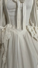 Load image into Gallery viewer, Fairytale 1984 Vintage Old Stock Off the Shoulder White Cotton Bridal Gown by Laura Ashley
