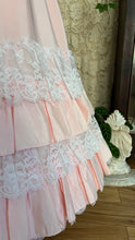 Load image into Gallery viewer, Stunning 1980’s Vintage Pink Lace and Taffeta Strapless Dream Dress
