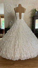 Load image into Gallery viewer, Dreamiest 1950’s Vintage Petal Bust and Tiered Lace Bridal Dress
