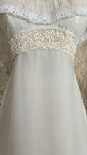 Load image into Gallery viewer, Beautiful 1960’s Vintage Chiffon Bridal Gown with Amazing Train
