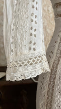 Load image into Gallery viewer, Antique 1900’s Edwardian White Eyelet Lace Dress
