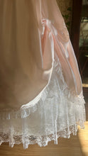 Load image into Gallery viewer, Sweetest 1980’s Vintage Pale Pink Satin and White Lace Dream Dress with Jacket
