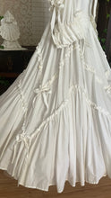 Load image into Gallery viewer, Fairytale 1984 Vintage Old Stock Off the Shoulder White Cotton Bridal Gown by Laura Ashley
