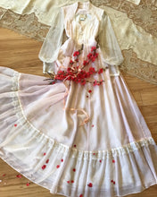 Load image into Gallery viewer, 1970’s vintage Tea Rose Pink Voile Gunne Sax dress Romantic Renaissance Bridal Collection
