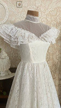 Load image into Gallery viewer, 1970’s Vintage White Lace Dress by Candi Jones
