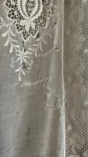 Load image into Gallery viewer, Antique 1900’s Edwardian Era White Fluer De Lis Lace Dress
