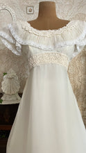 Load image into Gallery viewer, Beautiful 1960’s Vintage Chiffon Bridal Gown with Amazing Train
